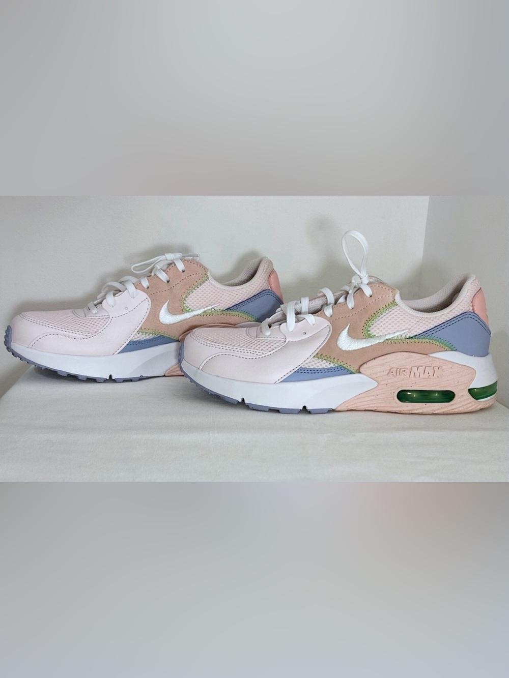 Nike Women's Air Max Pastel Pink, Light Blue & Green Accent Sneakers - Picture 3 of 4